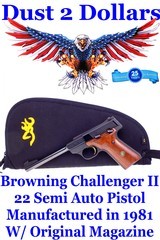 GORGEOUS Browning Challenger II .22 Long Rifle Semi Automatic Pistol Made in 1981 With Original Magazine - 1 of 13