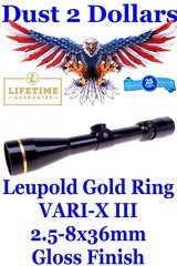 DISCONTINUED Gloss Finish Leupold Gold Ring VARI-X III Duplex 2.5-8x36mm Rifle Scope Excellent Inside an Out - 1 of 7