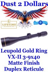 Discontinued Leupold Gold Ring VX-II Matte Finish 3-9x40mm Rifle Scope Excellent Inside an Out Duplex Reticule