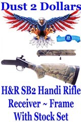 H&R Harrington & Richardson SB2 Handi Rifle frame – Receiver with Camo Realtree Stock Set Very Nice - 1 of 12