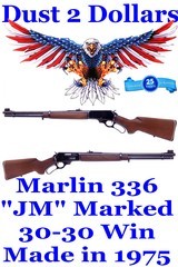 JM Marked Marlin Firearms Co. Model 336 30-30 Winchester Lever Rifle Manufacture in 1975 Pre-Safety - 1 of 19
