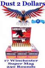 5 Boxes Federal 17 WSM Ammo American Eagle AE17WSM1 20 Grain Tipped Varmint Winchester Short Mag - 1 of 2
