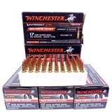 5 Boxes Winchester 17 WSM S17W20 HV Ammunition 20 Grain Tipped Varmint 3000 FPS Winchester Short Mag - 2 of 2