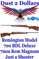 Shooter Remington Model 700 BDL Deluxe Bolt Action Rifle in 7mm Remington Magnum Made in 1989 - 1 of 19