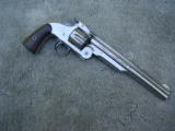 SMITH & WESSON 2ND MODEL AMERICAN, .44 NICKEL HIGH CONDITION - 2 of 5