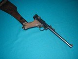 1916 DWM ARTILLERY LUGER, # 8a, W/ MATCHING MAG AND STOCK - 2 of 16