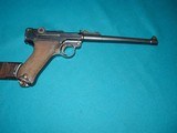 1916 DWM ARTILLERY LUGER, # 8a, W/ MATCHING MAG AND STOCK - 3 of 16
