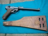 EXCELLENT ORIGINAL 1917 DWM ARTILLERY LUGER WITH MATCHING STOCK - 1 of 20