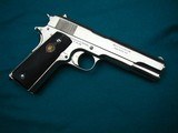 RARE, INTRIGUING COLT 1911, NICKEL. w/ FACTORY FLEUR DE LIS GRIPS. 1916 - 2 of 20
