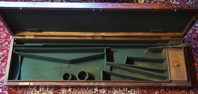 Oak case and leather cover for a percussion park rifle - Image 5 of 6