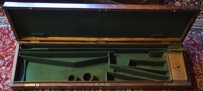 Oak case and leather cover for a percussion park rifle - Image 6 of 6