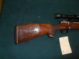 FN Mauser 270 Winchester. Custom Engraved and carved stocks, Silver inlay. NICE!!! - 1 of 25