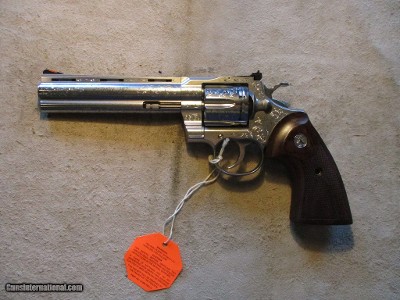 Colt Python Stainless Factory Engraved Armory C+, 6” Custom Shop SP6WTS - Image 7 of 9