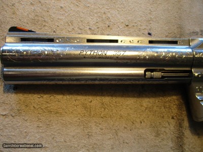 Colt Python Stainless Factory Engraved Armory C+, 6” Custom Shop SP6WTS - Image 8 of 9