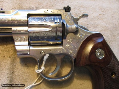 Colt Python Stainless Factory Engraved Armory C+, 6” Custom Shop SP6WTS - Image 9 of 9