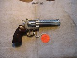 Colt Python Stainless Factory Engraved Armory C+, Custom Shop