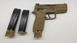 Sig Sauer P320 M18 Coyote 9mm, 3 mags, like new in case - 1 of 8