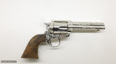 Colt SAA Custom Shop Nickel C Expert Engraved Turkish Grips