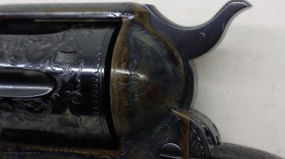 Colt SAA Custom ShopC Expert Hand Engraved Turkish Grips - Image 9 of 19