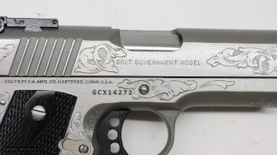 Colt 1911 Gold Cup Trophy Factory Hand Engraved C coverage, new - Image 3 of 13