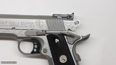 Colt 1911 Gold Cup Trophy Factory Hand Engraved C coverage, new - Image 11 of 13