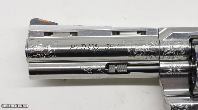 Colt Python Factory Hand Engraved D Level, 357 Mag 4.25