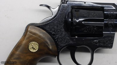 Colt BLUE Python Factory Master Hand Engraved C , 357 Mag 4.25