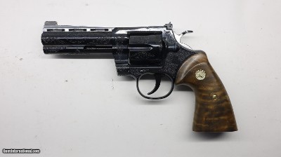 Colt BLUE Python Factory Master Hand Engraved C , 357 Mag 4.25