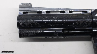 Colt BLUE Python Factory Master Hand Engraved C , 357 Mag 4.25