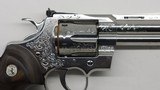 Colt Python Stainless Factory Engraved Armory D 4.25