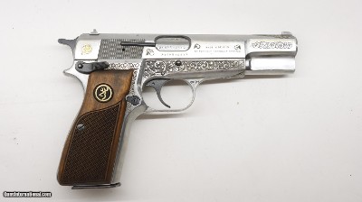Browning High Power Hi Belgium 1987 Engraved Elliott 9mm