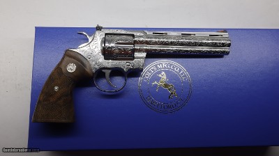 Colt Python Factory Hand Engraved D Level, 357 Mag 6