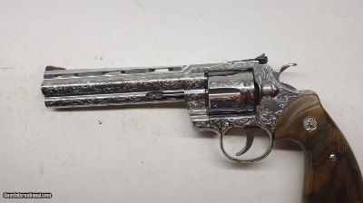 Colt Python Factory Hand Engraved D Level, 357 Mag 6