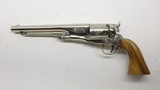 Colt 1860 Army 44 Black Power Italy 1960 Nickel Uberti - 25 of 25