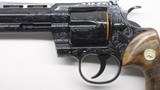 Colt BLUE Python Factory Expert Hand Engraved 6 , 357 Mag 4.25