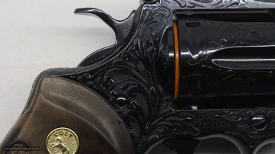Colt Python Blued Custom Shop C Factory Hand Engraved 6" - Image 6 of 18