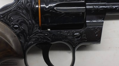 Colt Python Blued Custom Shop C Factory Hand Engraved 6" - Image 5 of 18