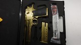 Magnum Research Desert Eagle Gold, NOS Made in Israel 50 AE - 2 of 18
