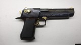 Magnum Research Desert Eagle Black & Gold NOS Made in Israel 50AE - 1 of 15