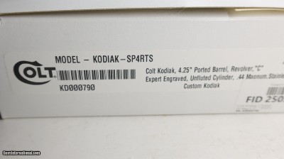 Colt Kodiak Factory Hand Engraved C Expert Level, 44 Mag 4.25