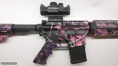 DPMS A-15 AR15 5.56mm 223 pink camo with Vortex scope Like new