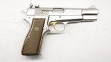 Browning Hi-power 9mm Made in Belgium 1980 Nickel - 1 of 19