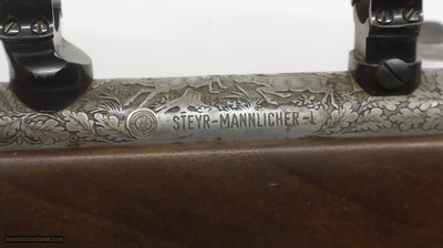 Steyr Model L Engraved, 5.6x57mm With rings Rare gun!Here - Image 22 of 25