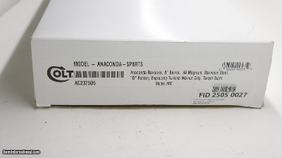 Colt Anaconda Factory Hand Engraved D Level, 44 Mag 8