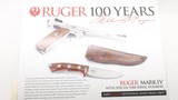 Ruger Mark MK IV Target and Knife 100th anniversary NOS 40108 2016 - 13 of 14