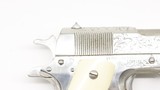 Remington Rand Colt 1911 1911A1 45 APC 1943 Engraved Nickel Ivory - 5 of 20
