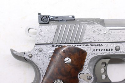 Colt 1911 Gold Cup Lite Custom Shop Factory Hand Engraved D - Image 4 of 18