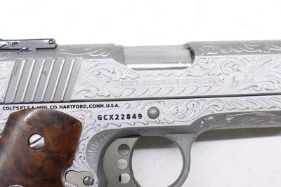 Colt 1911 Gold Cup Lite Custom Shop Factory Hand Engraved D - Image 3 of 18