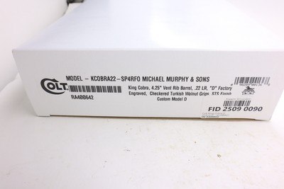 Colt King Cobra Factory Engraved D 22LR 4.25