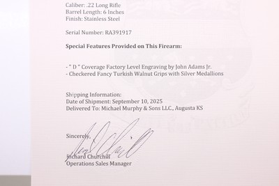Colt King Cobra Factory Engraved D 22LR 6